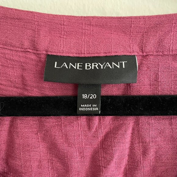 Lane Bryant Women's Long Sleeve Button V-Neck Floral Lace Top Plus Size 18/20 - Picture 7 of 10